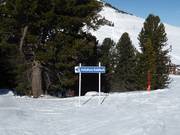 Slope signage to the Kalditsch/Doladizza chairlift