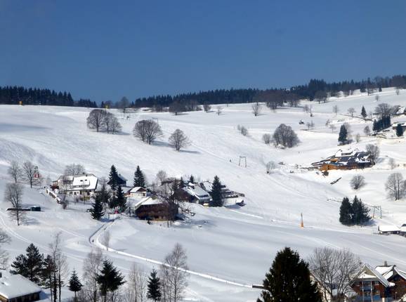 View of the ski resort