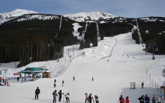Biggest height difference in the Slate Range – ski resort Lake Louise