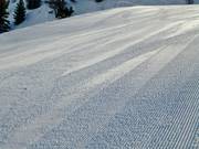 Great care is taken to ensure excellent slope grooming.