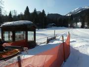 Beginner area at the practice lift in the valley