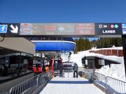 Digital displays at the lift entrances