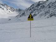 Warning: Glacier crevasses