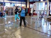 The valley station is cleaned daily.