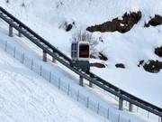 Funicular railway to the accommodations in Les Brévières