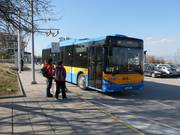 Bus stop at the valley station of the gondola lift