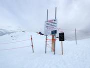 Ascent to the off-piste area at Mt. Buller