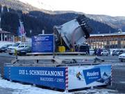 First snow cannon in Nauders - 1985