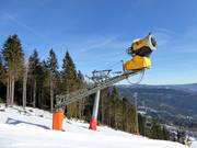 High-performance snow cannon at Arber
