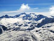 La Balme, the local mountain of Saint Sorlin d'Arves in front of Pic de L’Etendard