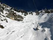 Extreme steep slope below the Issentalkopfbahn