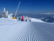 Perfectly groomed slopes