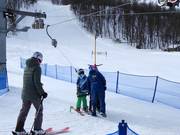 At the drag lift, the bar is handed to you.