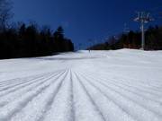 Perfectly groomed slope in the Sunday River ski area