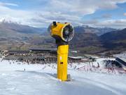 High-performance snow cannon in the Coronet Peak ski area