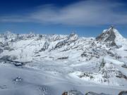 View over the slopes in Breuil-Cervinia