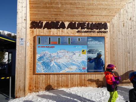 Val di Fassa (Fassa Valley/Fassatal): orientation within ski resorts – Orientation Alpe Lusia – Moena/Bellamonte