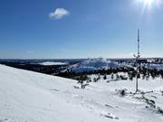 View over the ski resort of Ruka to the Masto mountain station