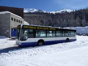 Free local bus at the Furtschellas valley station