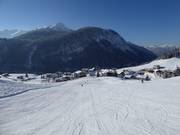 Easy slope at the Rinnerlift down to Rinnen