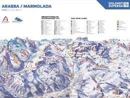 Trail map Arabba/Marmolada
