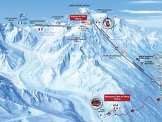 Trail map Aiguille du Midi (Chamonix)