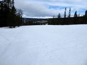 Groomed slope in the Vemdalsskalet ski area