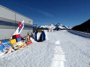 Conveyor belt of the Speikboden ski school at the mountain station