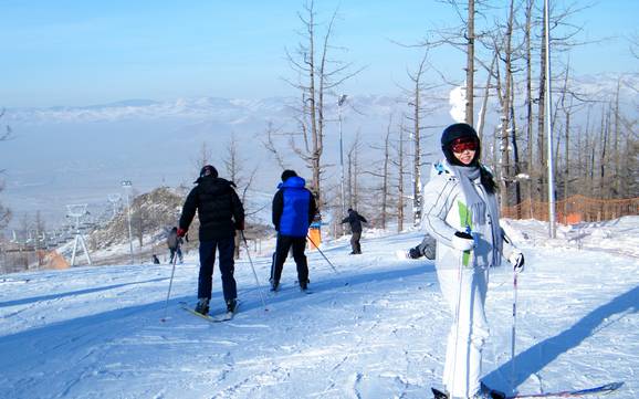 Skiing on the Bogd Khan Mountain