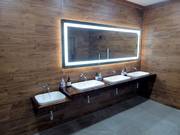 Very well-maintained restroom facilities at the ski hall