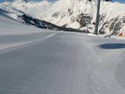 Freshly groomed slope in Ischgl