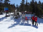 Signposting at the mountain station with Mountain Host