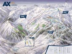 Trail map Ax 3 Domaines – Ax-les-Thermes