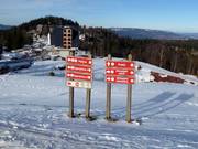 Slope signage in the Jahorina ski resort