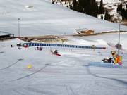 View of the practice slope at the covered conveyor belt
