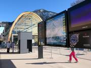 Large information board at the valley station of the Nebelhornbahn