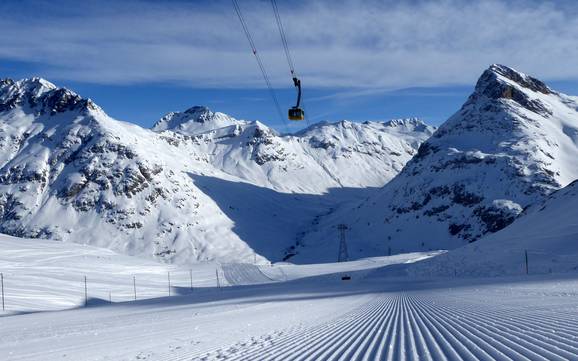 Highest base station in the Val Bernina – ski resort Diavolezza/Lagalb