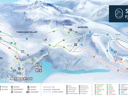 Trail map Tjørhomfjellet/Ålsheia Skisenter – Sirdal