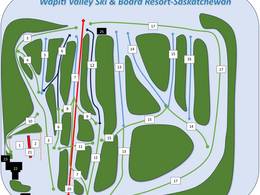 Trail map Wapiti Valley