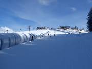 Beginner area at the mountain station of the Hartkaiserbahn in Ellmau