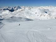 View over the ski area at the Gletscher Jet