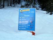 Sign-posting in the Folgaria-Fiorentini ski resort