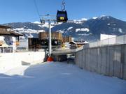 End of the valley run in Fügen, right next to the Spieljochbahn