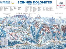 Trail map 3 Zinnen Dolomites – Helm/Stiergarten/Rotwand/Kreuzbergpass