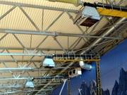 Snow cannons on the hall ceiling