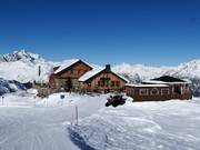 The Ascherhütte in the middle of the ski area