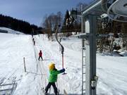 Small children must take the bar themselves