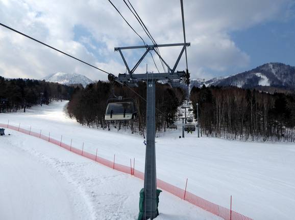 Furano Downhill Swift Lift No. 1 - 4pers. High speed chairlift (detachable) with bubble