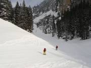 Black slope at the Mauritz double chairlift