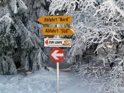 Signposting to the north and south descent